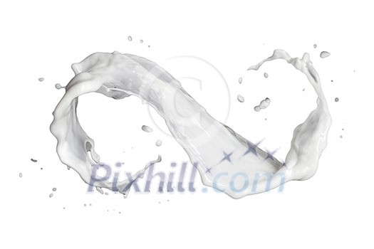 milk splash isolated on white milk splash isolated on white