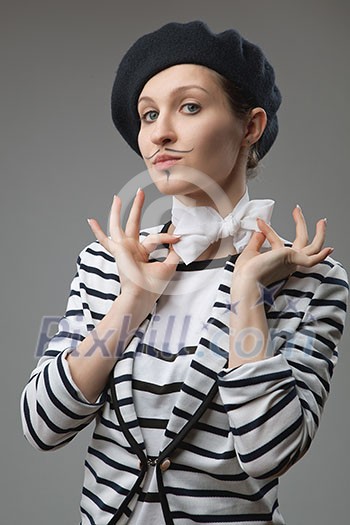 french style portrait of young woman french style portrait of young woman