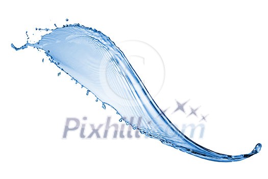 water splash isolated on white