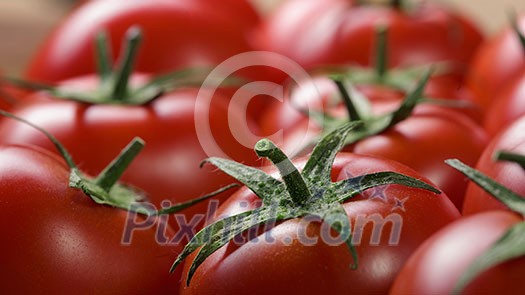 red tomatoes background. top view. Header for website