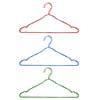 Color metal hangers isolated on white