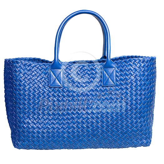 luxury blue leather female bag isolated on white luxury blue leather female bag isolated on white