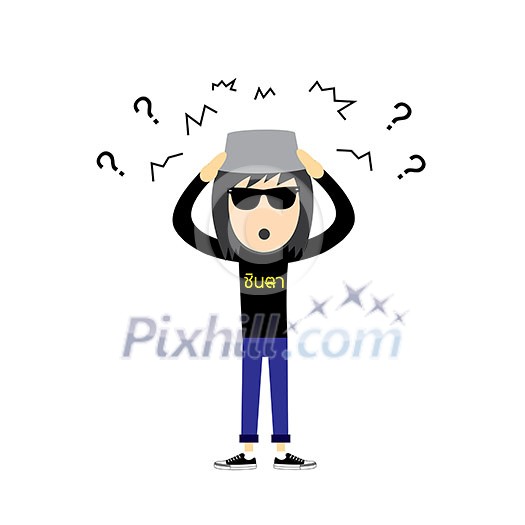 hipster man vector cartoon for dialogs with other characters hipster man vector cartoon for dialogs with other characters