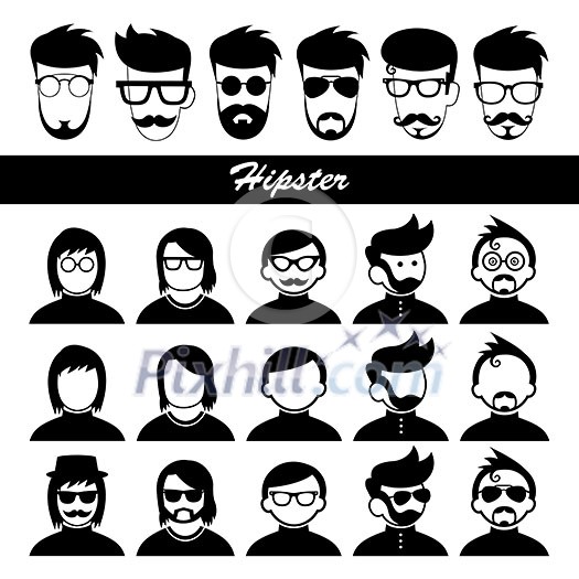 vector character cartoon hipster style vector character cartoon hipster style