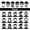 vector character cartoon hipster style  