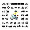 biker man cartoon and icon for transport 