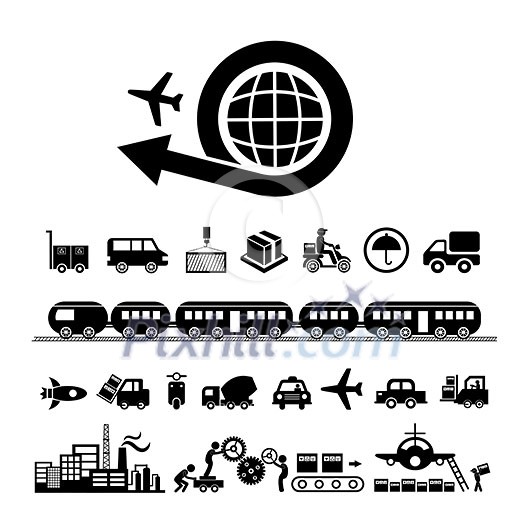 vector industrial and  logistics export 