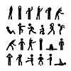  action people symbol set on white background 