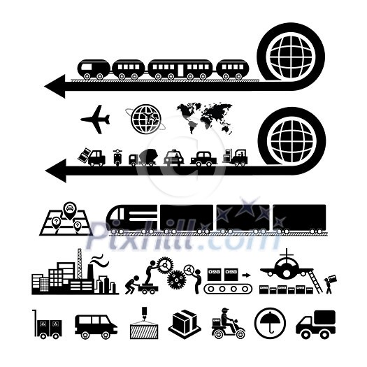 vector industrial and  logistics export 