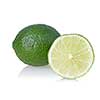 Green lime isolated on white