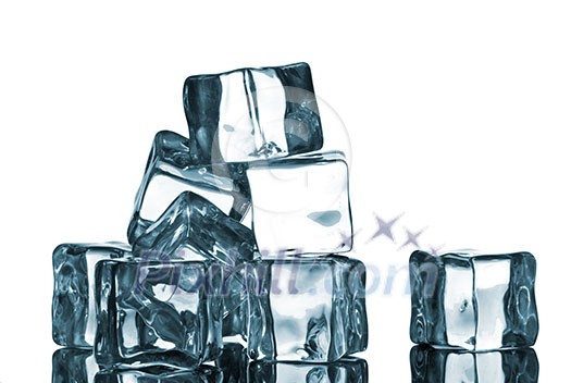 ice cubes with water drops isolated on white ice cubes with water drops isolated on white