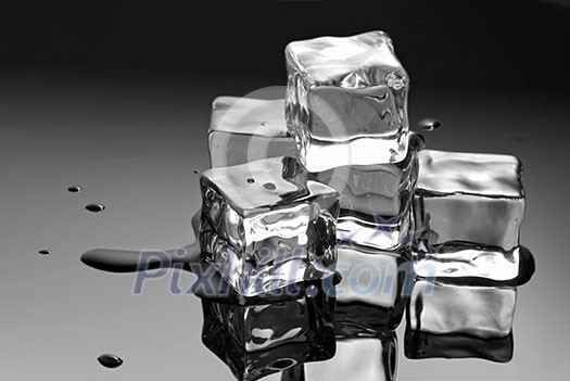 ice cubes with water drops ice cubes with water drops