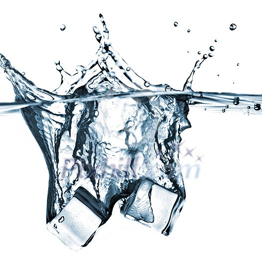 ice cubes dropped into water with splash isolated on white ice cubes dropped into water with splash isolated on white
