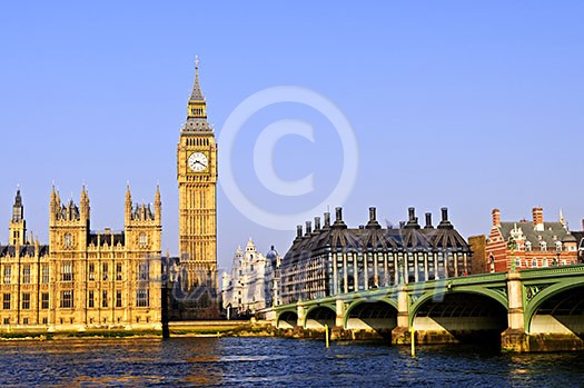 Big Ben and Westminster Bridge in London Big Ben and Westminster Bridge in London