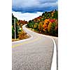 Fall scenic highway in northern Ontario, Canada