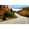 Fall scenic highway in northern Ontario, Canada