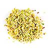 Fresh young alfalfa sprouts isolated on white background