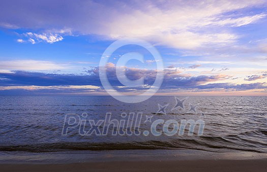 Summer night on the beach at the Baltic sea