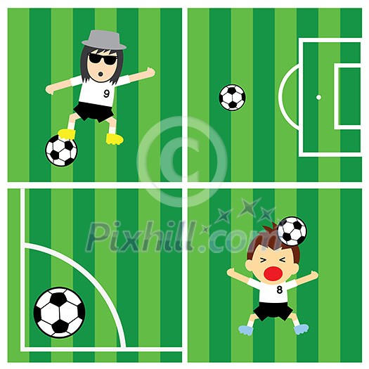 vector soccer field and soccer ball vector soccer field and soccer ball