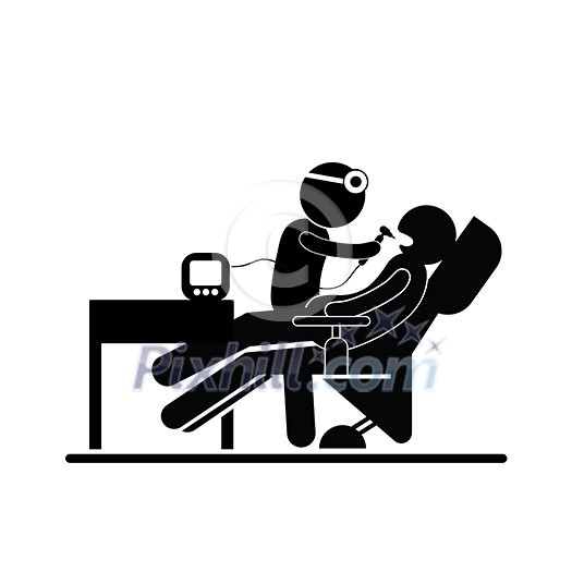 patient visiting dentist vector cartoon patient visiting dentist vector cartoon