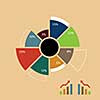 vector business pie chart for documents and reports  