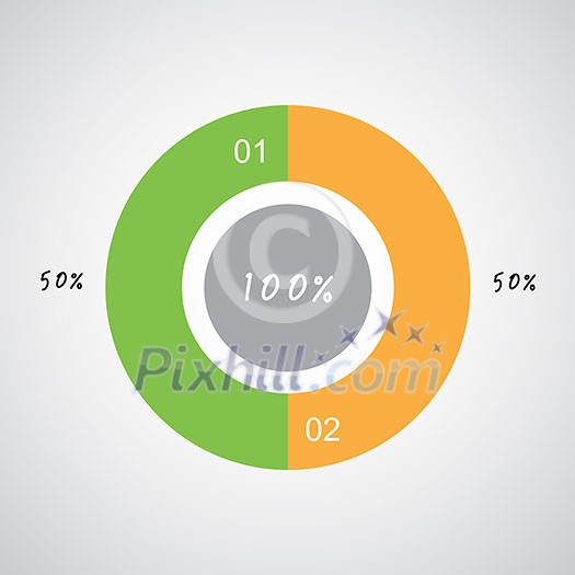 vector circle percentage diagram chart  