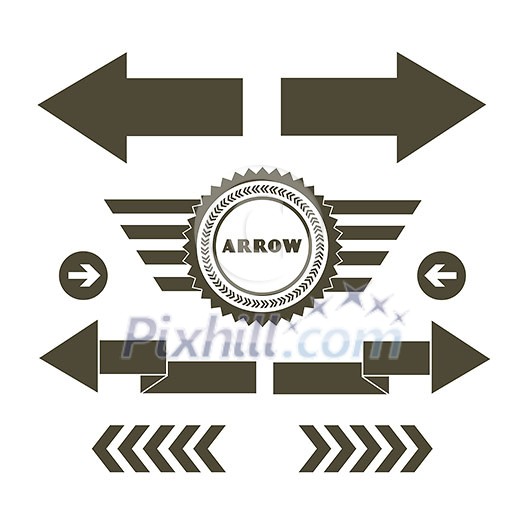 vector arrow symbol on white background  