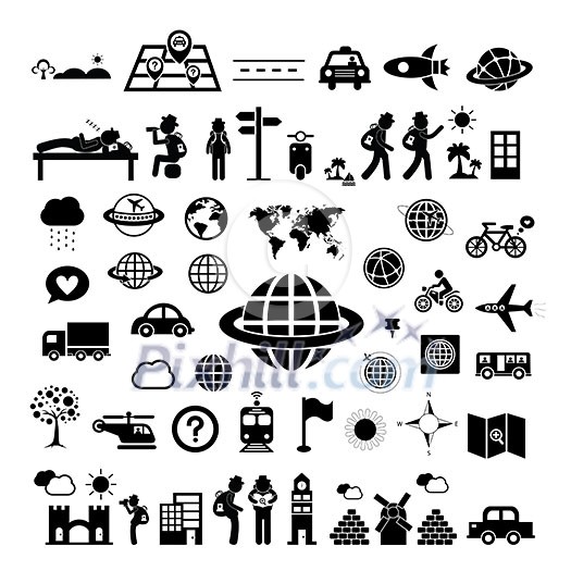 traveler explorer icon on white background traveler explorer icon on white background