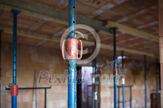 Family house home construction site (shallow DOF) Family house home construction site (shallow DOF)