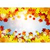 Background conceptual image with autumn leaves. Place for text