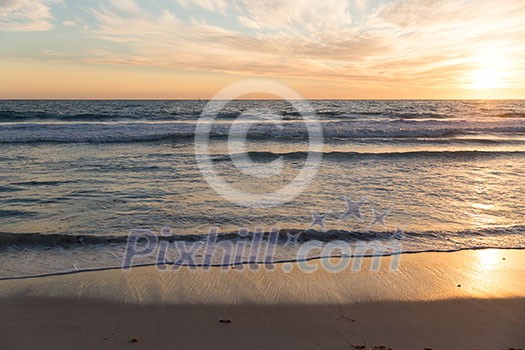Beautiful landscaped image of sunset over sea Beautiful landscaped image of sunset over sea