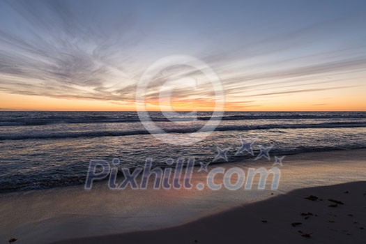 Beautiful landscaped image of sunset over sea Beautiful landscaped image of sunset over sea