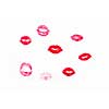 Woman's lipstick mark of kiss on white background