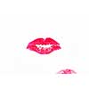 Woman's lipstick mark of kiss on white background