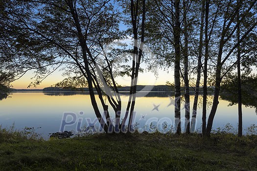 Peaceful september evening by the lake Peaceful september evening by the lake