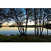 Peaceful september evening by the lake