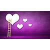 Conceptual image of ladder leading to a heart