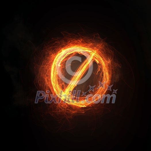 Glowing light stop symbol on dark background Glowing light stop symbol on dark background