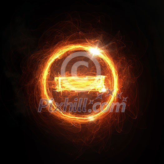 Glowing light stop symbol on dark background Glowing light stop symbol on dark background