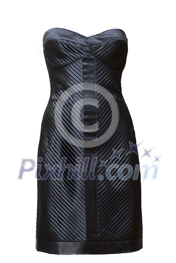 black female dress isolated on white black female dress isolated on white