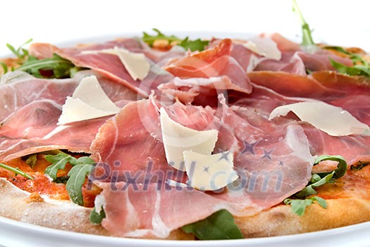 italian pizza with ham and cheese italian pizza with ham and cheese