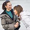 girls talking and laughing