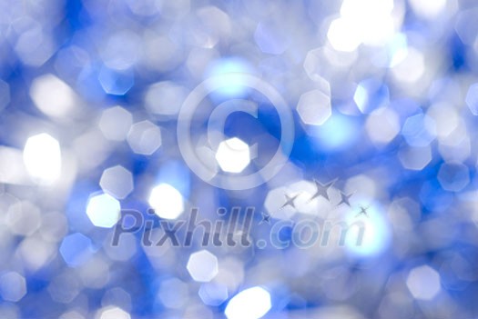 blue christmas light background