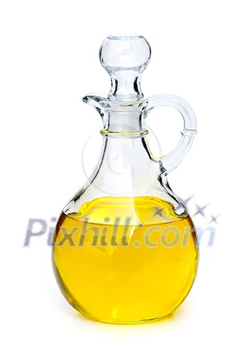 Oil bottle isolated on white background