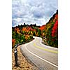 Fall scenic highway in northern Ontario, Canada