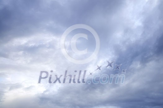 Stormy weather sky with sun shining through clouds Stormy weather sky with sun shining through clouds