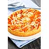 Fresh baked apricot and almond pie dessert