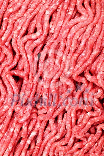 Close up of lean red raw ground meat