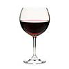 Red wine in wineglass isolated on white background