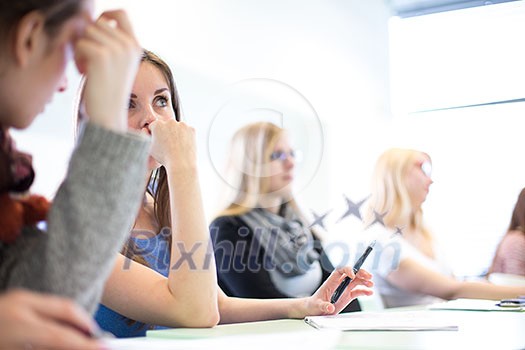 Students in class (color toned image)